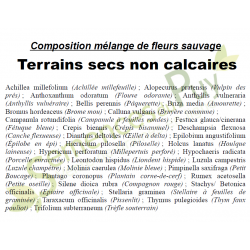 Composition 100% graines de fleurs sauvages du mélange Terrains secs et non calcaires - Semences du Puy